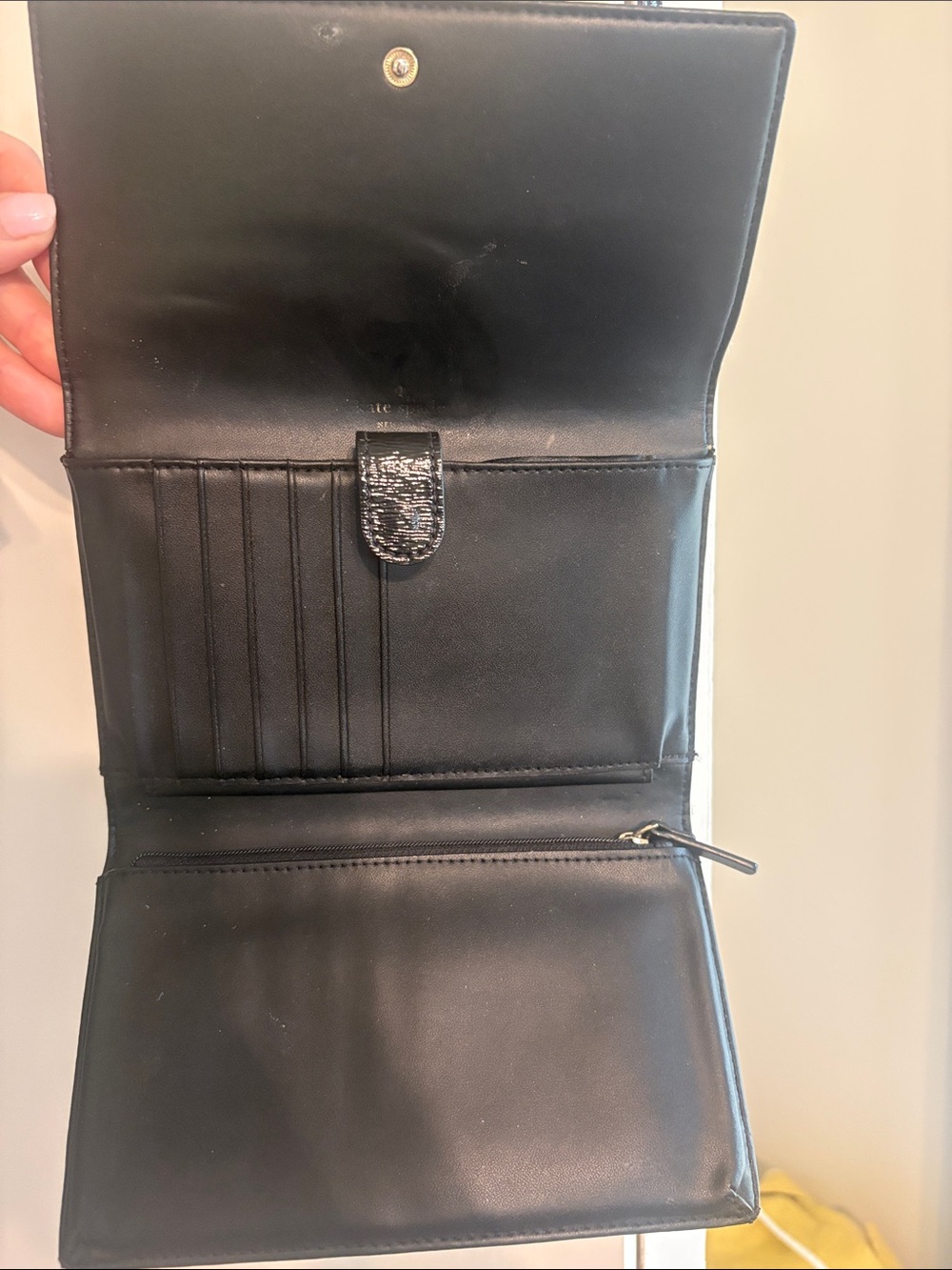 kate spade Black Patent Crossbody with Logo Plaque - Picture 2 of 3